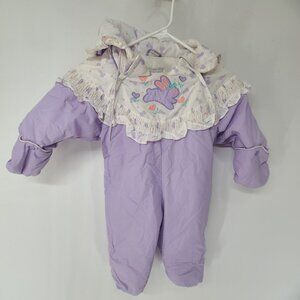 Vintage Alpine Way Kid's Snowsuit Lavender Size 24 Months